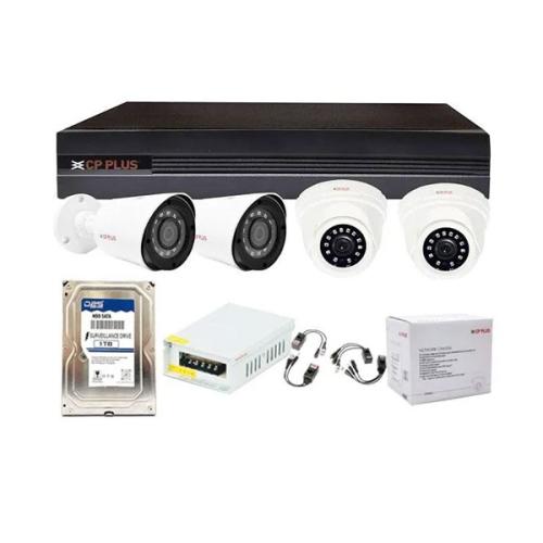 Cp plus 5MP Dome and Bullet HD CCTV Camera kit with 4 channel DVR Accessories Combo price in hyderabad, telangana, nellore, vizag, bangalore