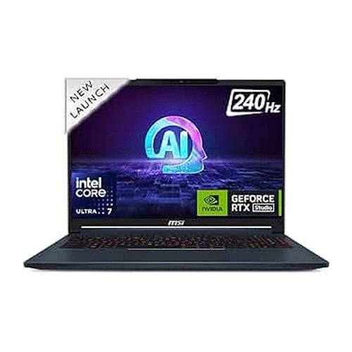 MSI Stealth 16 Al Studio A1VFG058IN Ultra 7 Processor Laptop Store in chennai, hyderabad MSI Stealth 16 Al Studio A1VFG058IN Ultra 7 Processor Laptop price in hyderabad, telangana, nellore, vizag, bangalore