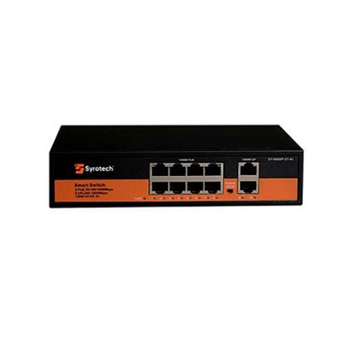 Syrotech SY 8000P 2T AI Unmanaged PoE Switch price in hyderabad, telangana, nellore, vizag, bangalore