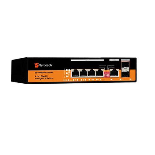 Syrotech SY 4000P 1T 2S AI Unmanaged PoE Switch price in hyderabad, telangana, nellore, vizag, bangalore